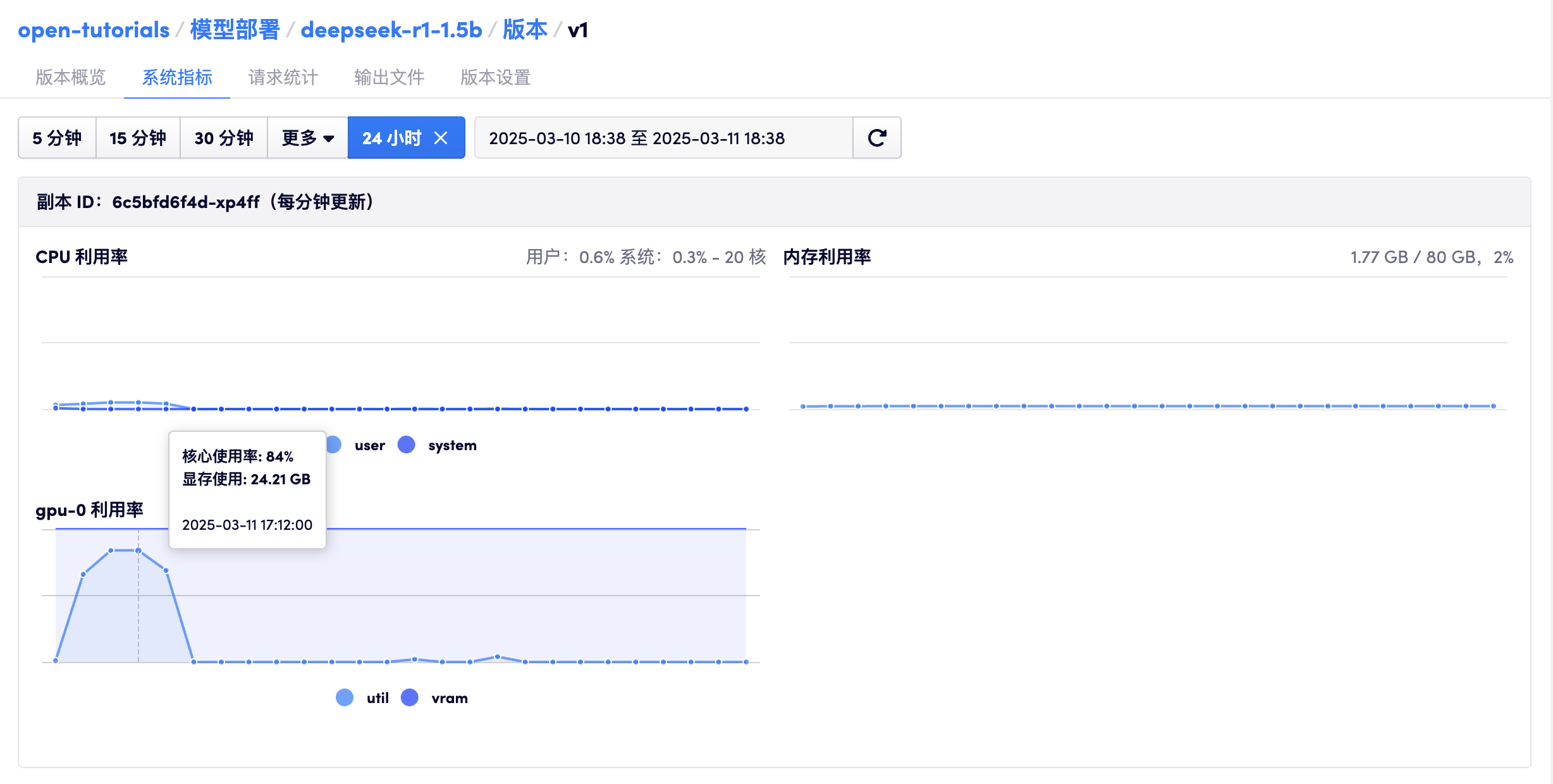 模型部署 - 系统指标